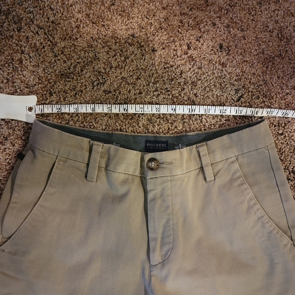 Dockers Slim Tapered Khaki Pants 30 Waist Tan - Picture 6 of 8